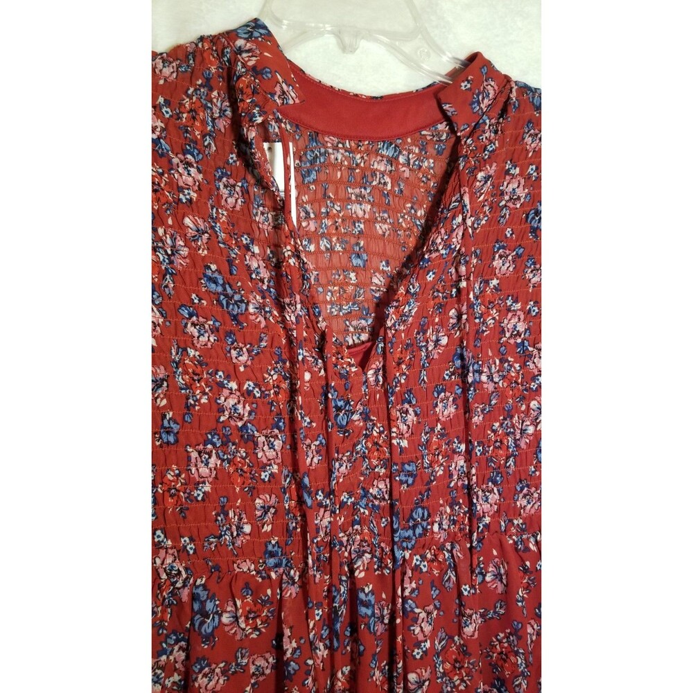 City Triangle Bohemian Peasant Mini Dress with Bell Sleeves Boho Size Large - Picture 4 of 13